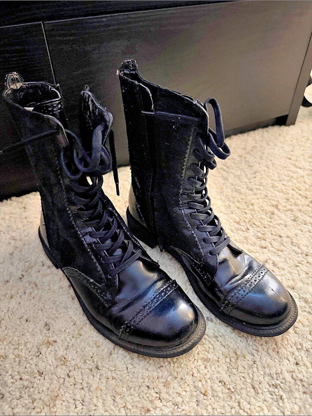 Chinese Laundry Black Combat Boots